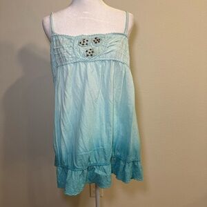 Blue Ombré Sleeveless Tank Top Beach Y2K